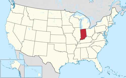 Indiana in the USA Indiana in the USA
